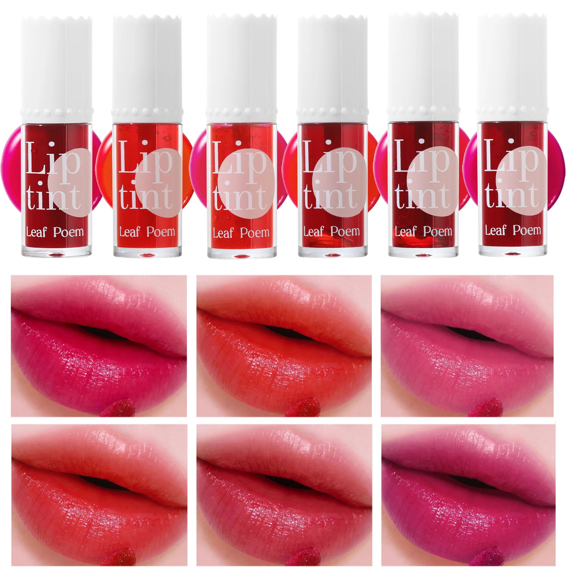 Matte Lip Stain Transfer Proof 12H Wear Fade Proof 2-in-1 Liquid Blush Tint Non Drying Waterproof Moisturizing Lipgloss Makeup