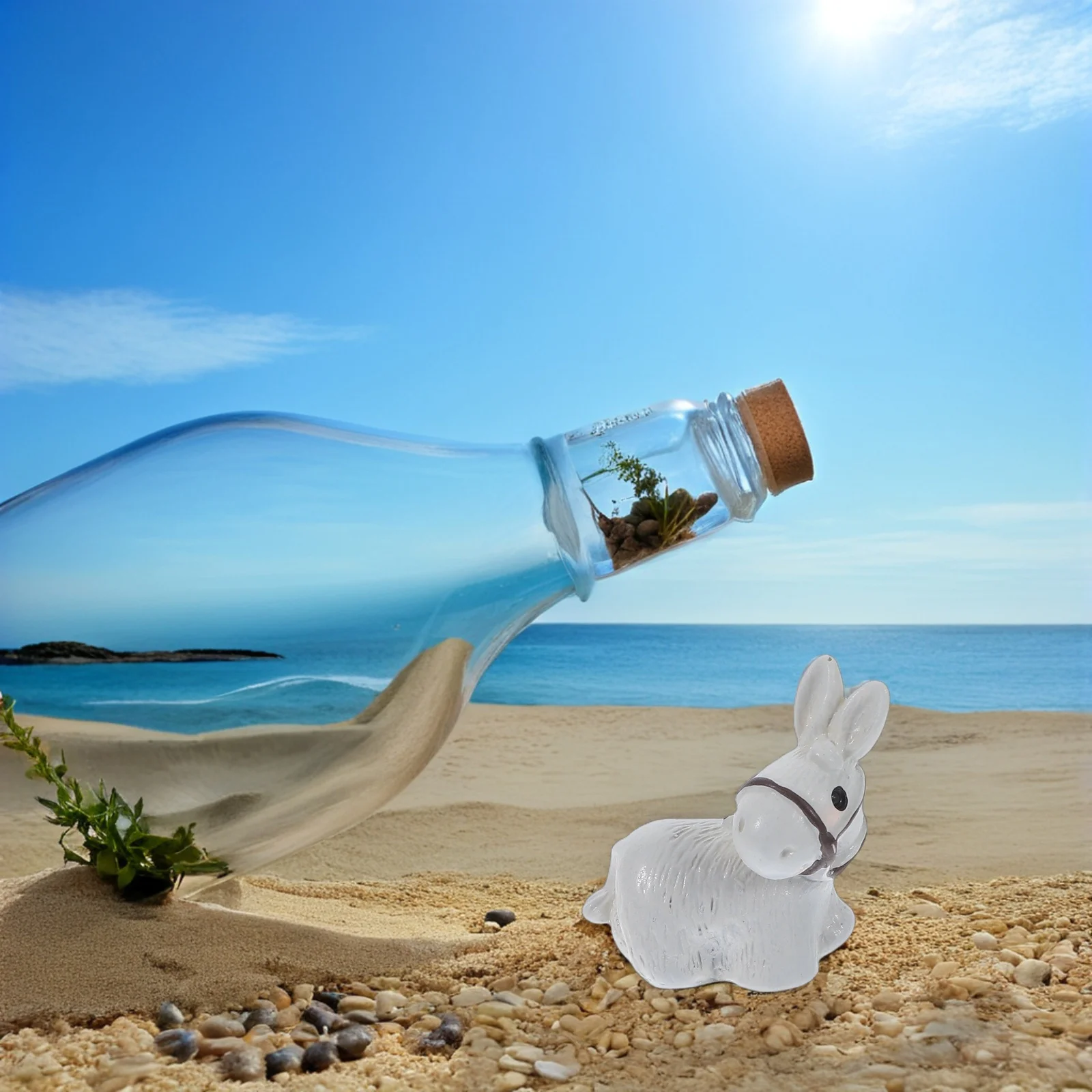 

6Pcs Mini Donkey Resin Statues Cute Small Farm Animal Decorations for Garden Landscape Micro Scene Ornaments Donkey Charm