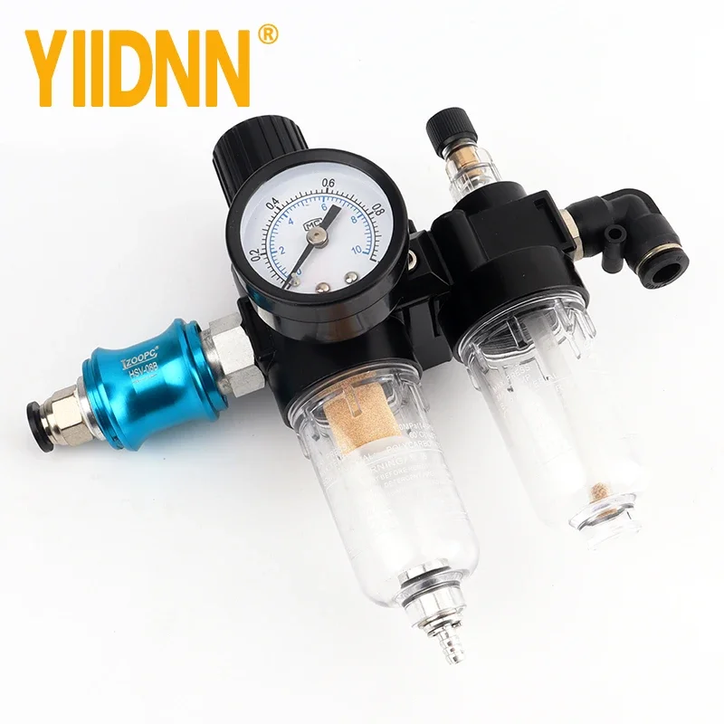 Oil-water Separator Pressure Regulating Filter AFC2000  with Hand Slide Valve HSV-08B Air Source Processor
