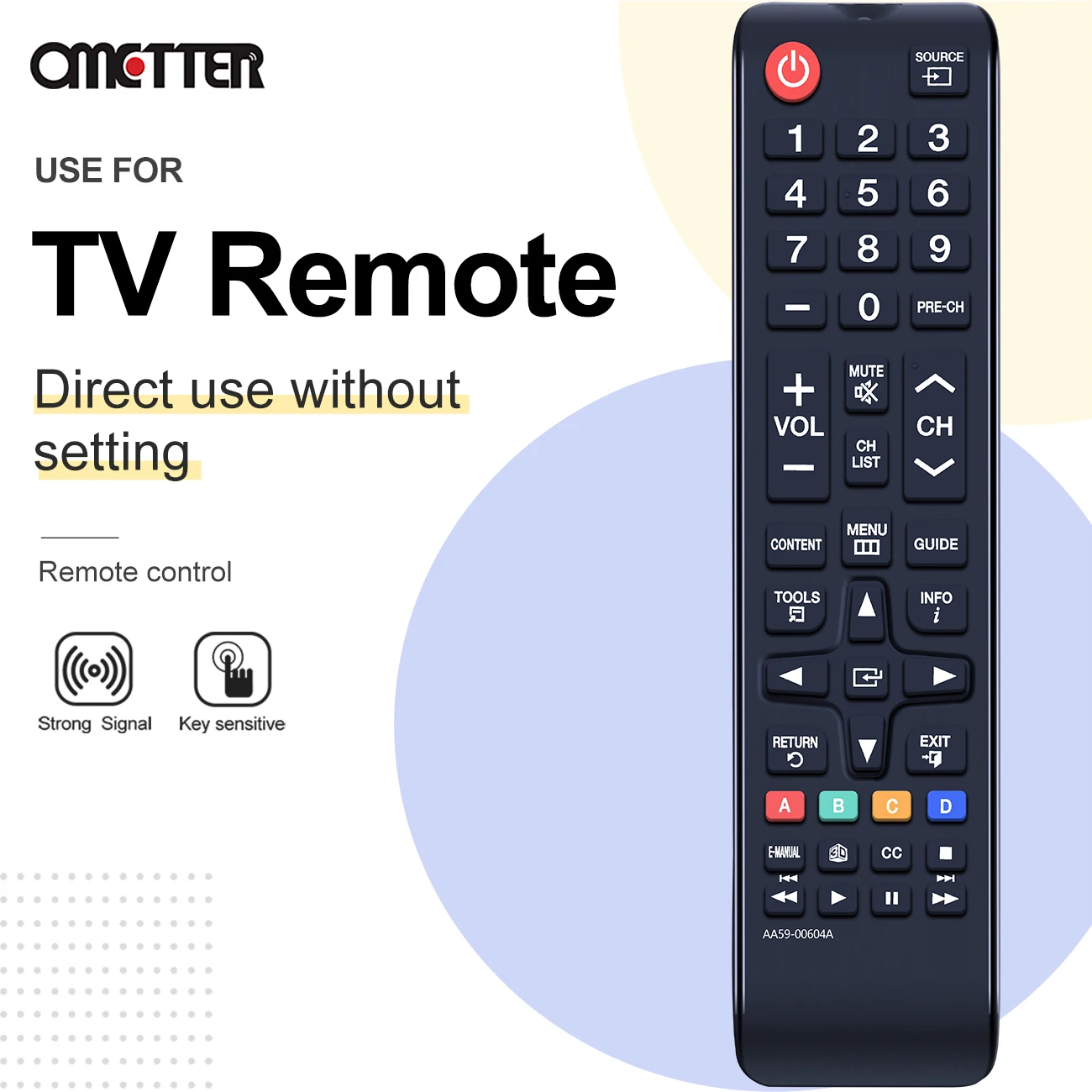 Novo AA59-00604A Substituição Controle Remoto Compatível com Samsung 3D TV