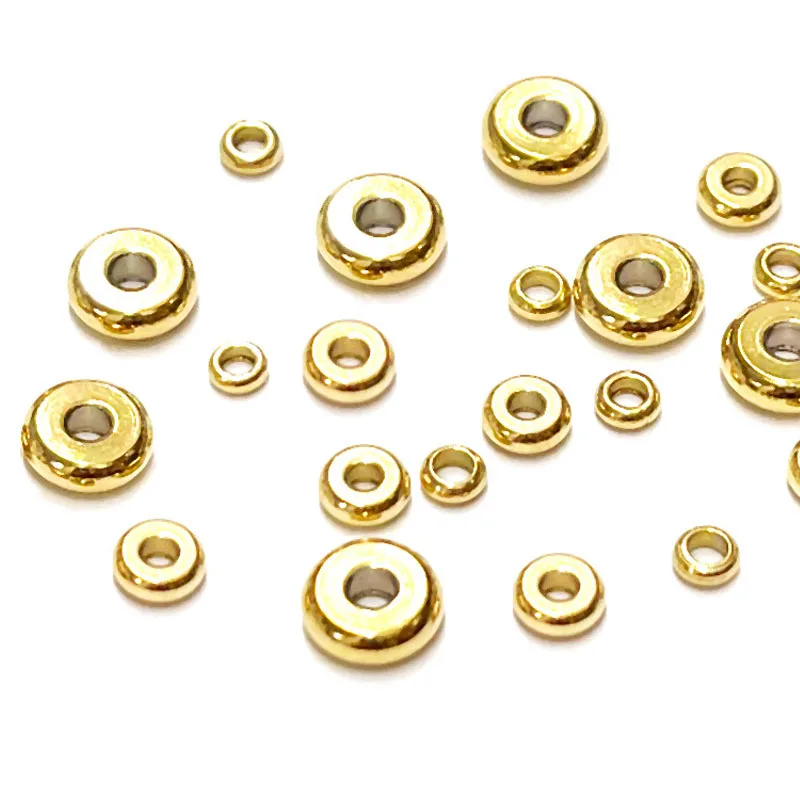 20 Stück 4/5/6/8mm Edelstahl-Abstandsperlen, lose Perlen für die Schmuckherstellung, DIY-Armbänder, Halsketten-Zubehör – Detail 2