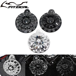 Motorcycle Horn Cover Black/Chrome Speaker Horns Assembly For Harley Touring Glide 1999-Up Big Twin 1991-2017 Dyna Sportster XL