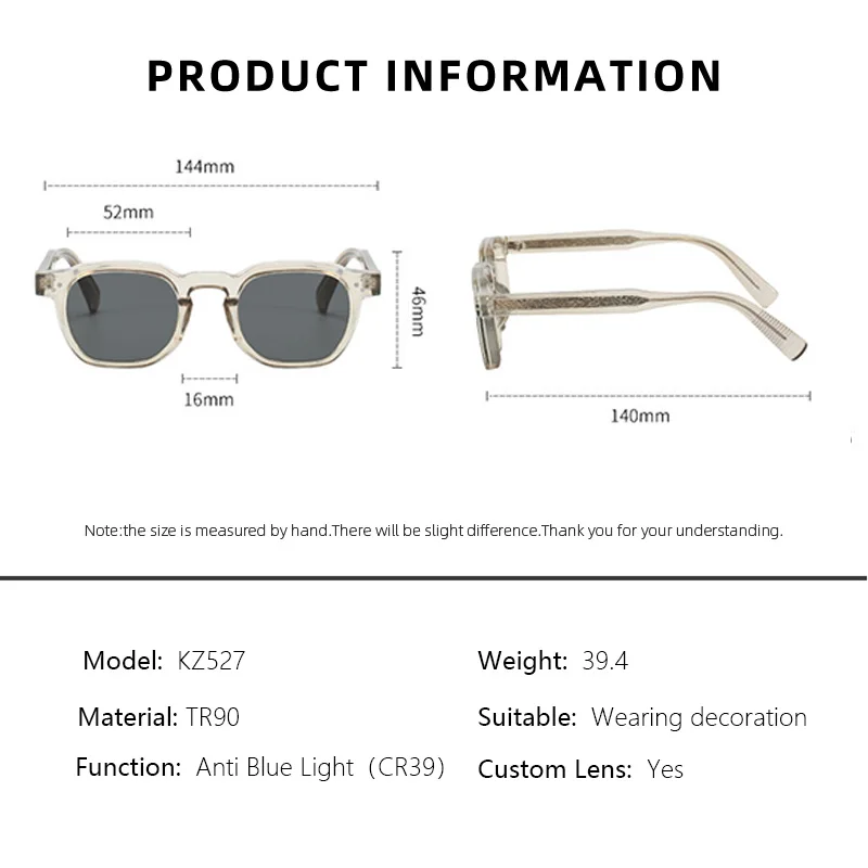 BLMUSA Vintage Square Frame Prescription Glasses Men Thick Durable Anti Blue Ray Photochromic Glasses Myopia Reading Eyeglasses