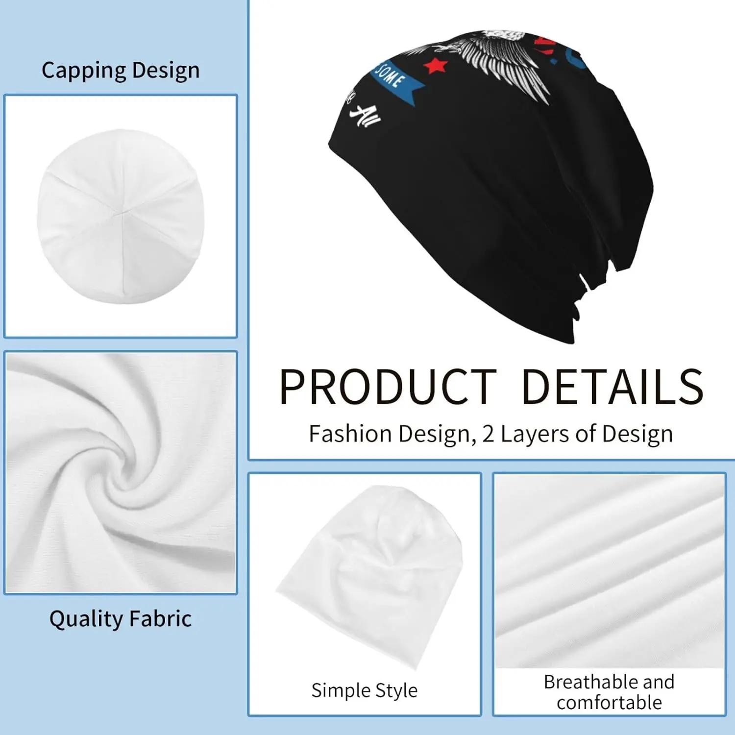 Tous d'a donné certains d'a donné à tout le jour commémoratif, bonnet en tricot ample, casquette douce et chaude, casquette de crâne d'été à revers