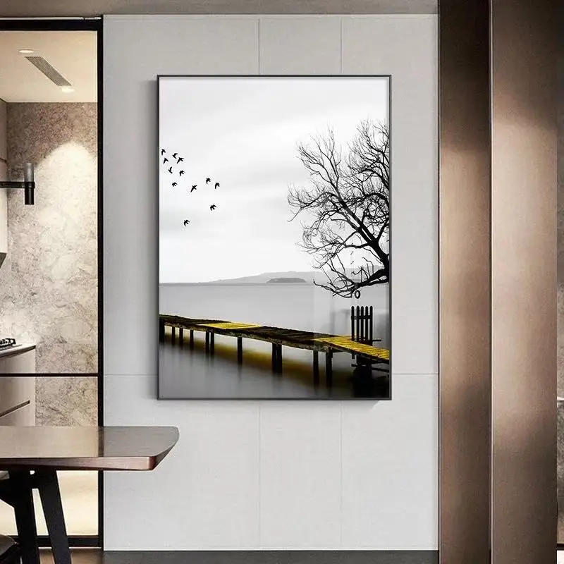 Electric meter box decoration painting vertical modern dining table hanging painting distribution strong power switch box ﻿