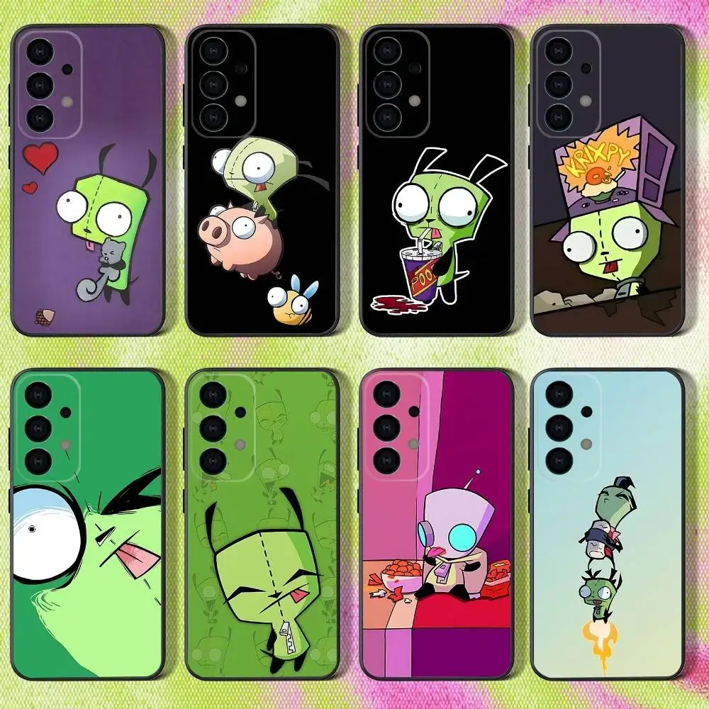 

Phone Case For Samsung S25,S24,S21,S22,S23,S30,Ultra,S20,Plus,Fe,Lite,Note,10,9,Cartoon I-Invader Zim 5G Black Cover