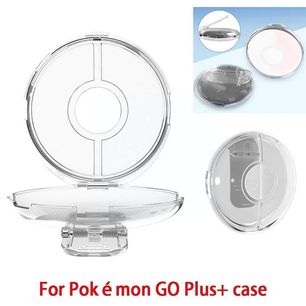 Custodia rigida per Pokemon GO Plus + custodia rigida trasparente per PC con accessori protettivi per cinturino per Pokemon GO Plus + J8X5