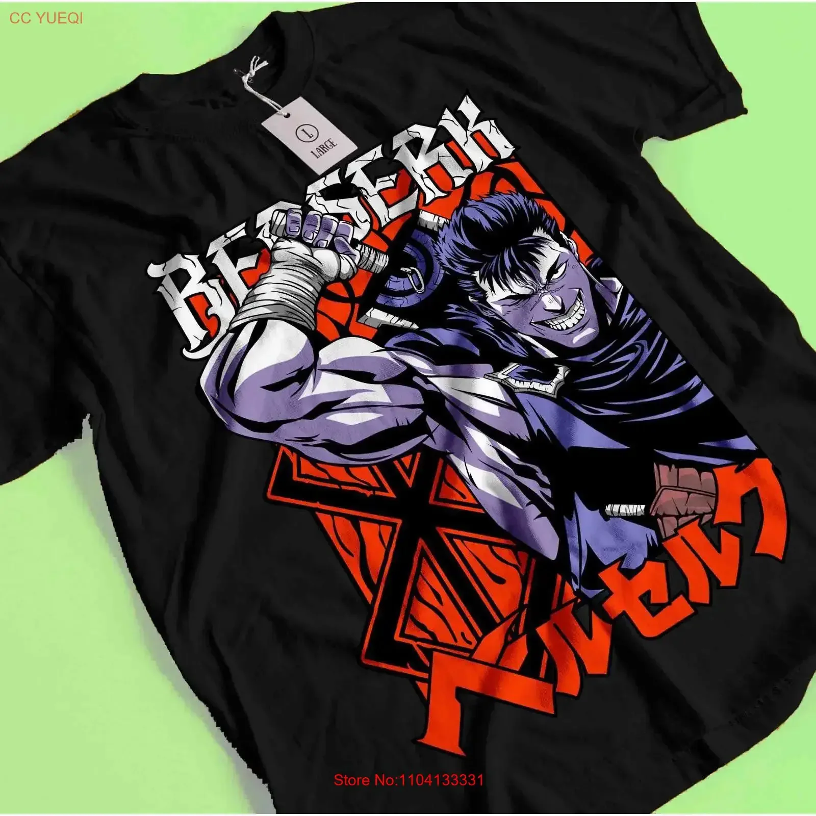 Berserk T Shirt Japanese Anime Guts Manga Casca vintage Washed homme Slightly Top For Everyday Wear Casual Breathable graphic