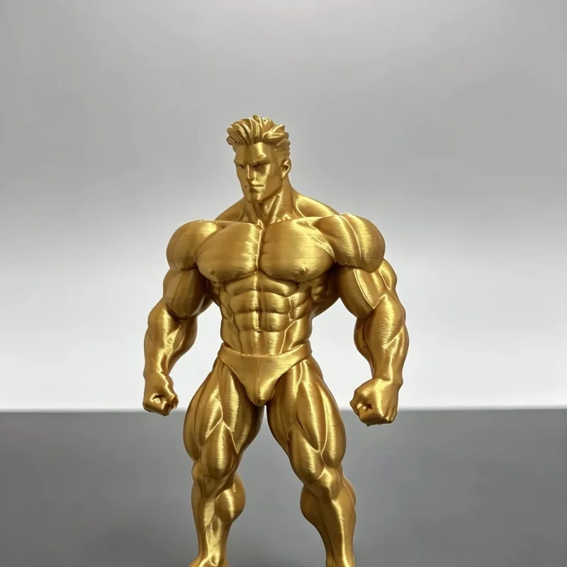 Generic 3D Printed Muscular Man Unpainted Figure 20cm DIY Modify Desktop Display Decoration Collectible Statue For Hobbyists