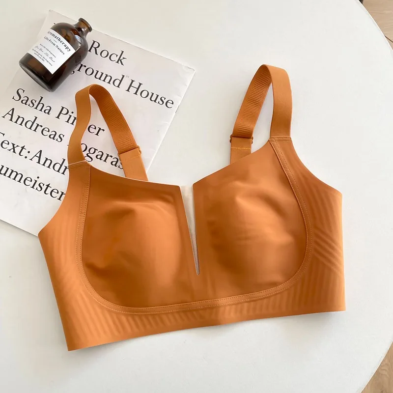 

Женские бесшовные бюстгальтеры-топы больших размеров с полной поддержкой, минимайзеры, корректирующие, беспроводные, предотвращающие провисание