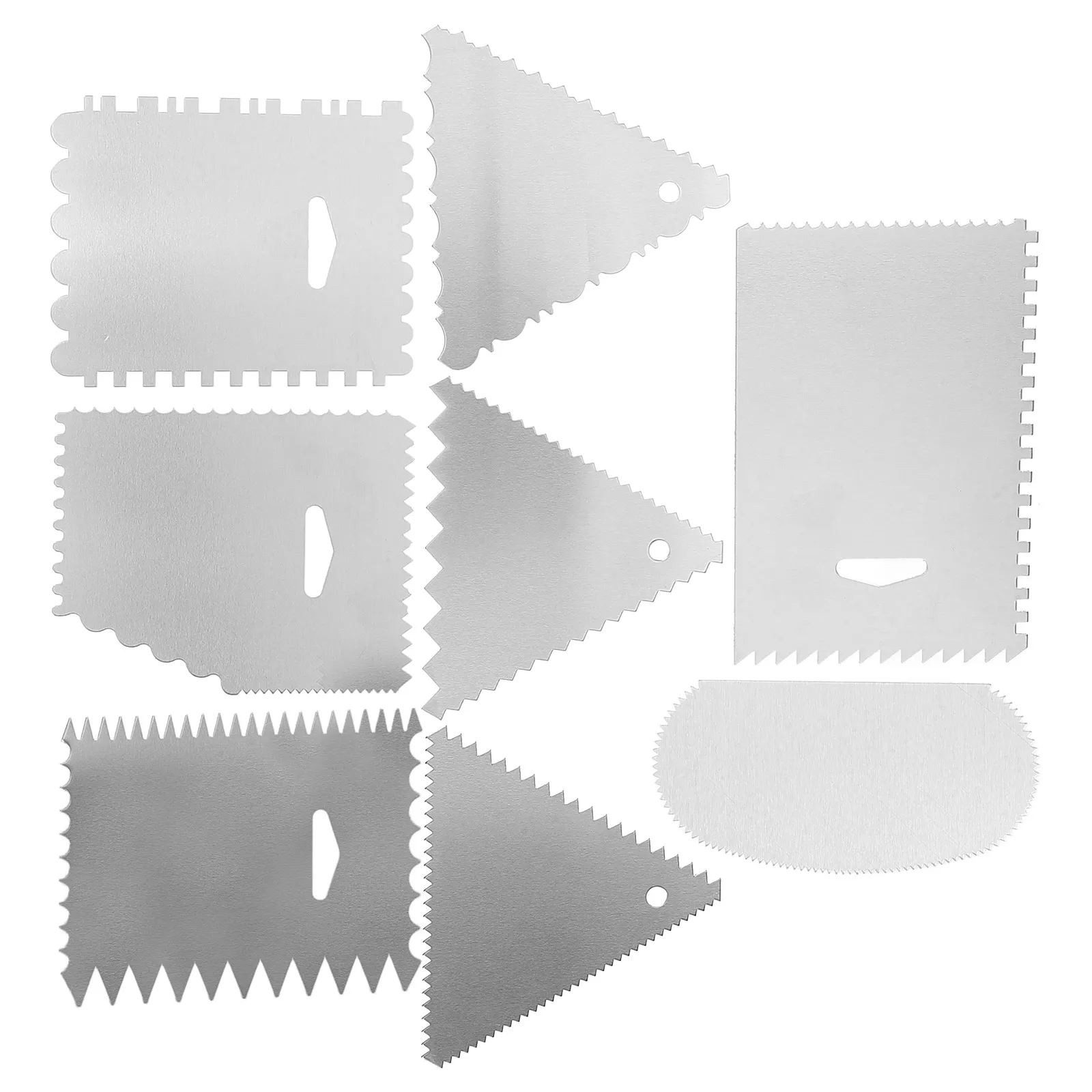 

8Pcs Odontoid Baking Scrapers Kitchen Cake Tools for Smoothing Icing Dough and Pastry Decor Baking Scrapers Kitchen Scraper
