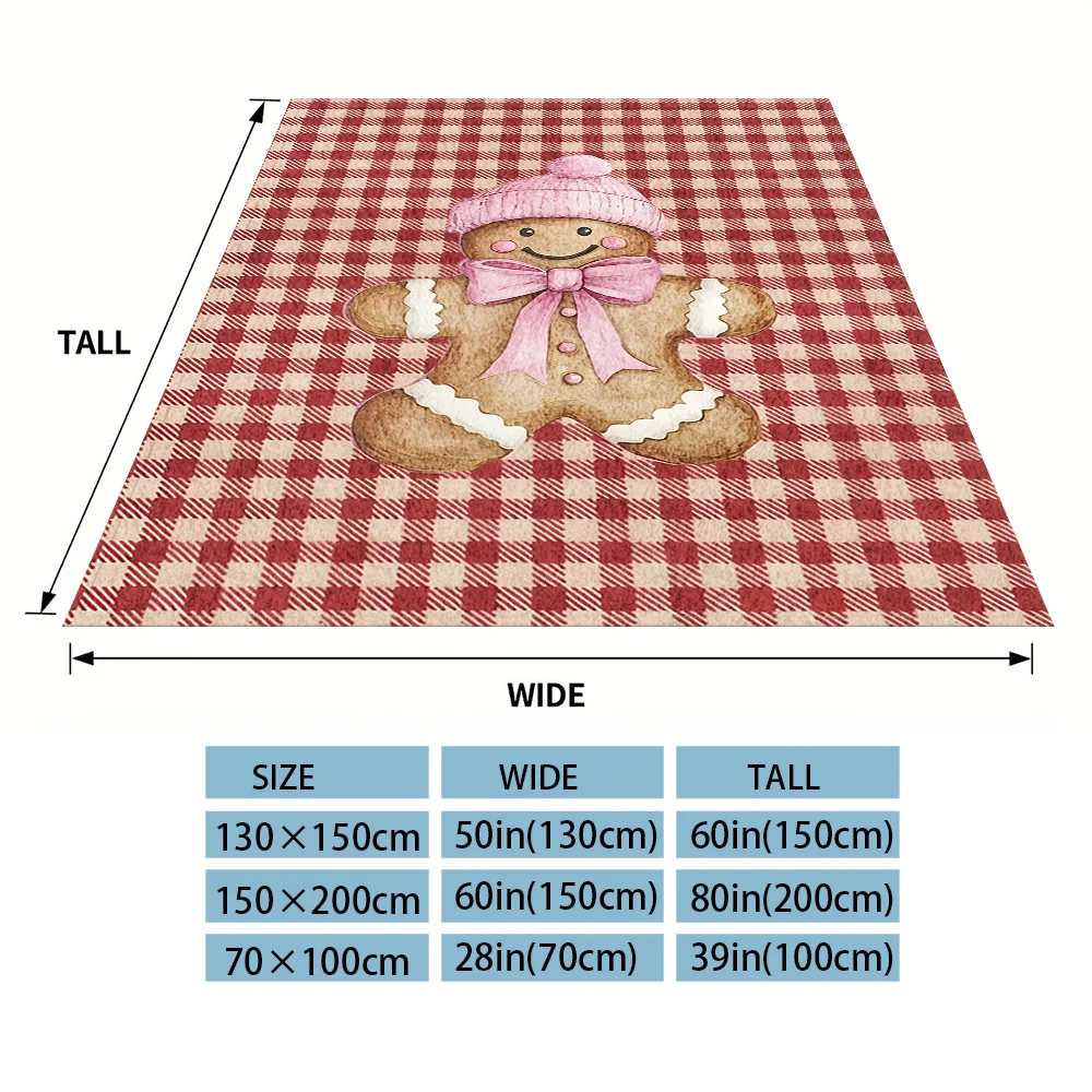 Gingerbread -Man Flannel Luxury Blanket, Lightweight And Comfortable Woolen Blanket, Ultra-Fine Fiber