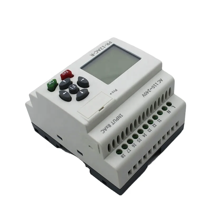 

Micro PLC PR-12AC-R 4 Relay 14V 8DI AC110-240V Standard PLC