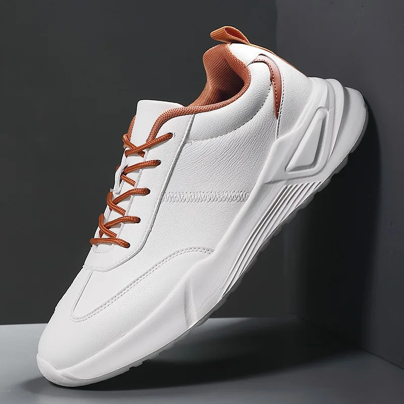 

Новые белые кожаные кроссовки 2026 года, спортивные вулканизированные туфли, удобные весенние кроссовки, повседневная обувь, модные школьные теннисные кроссовки