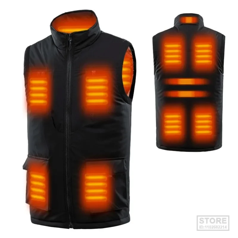 

11 Zone Heated Vest Men Women Outdoor Winter Warm Electric Heating Jacket Clothing fever vest battery not included