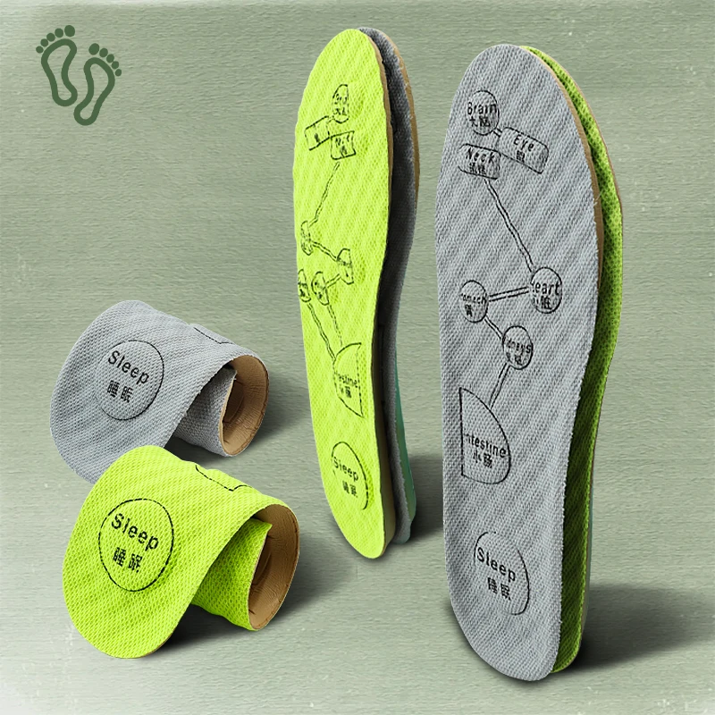 Acupressure Foot Insoles for Men & Women Breathable Deodorant Sport Shoe Insoles Comfort for Running High Jump Basketball