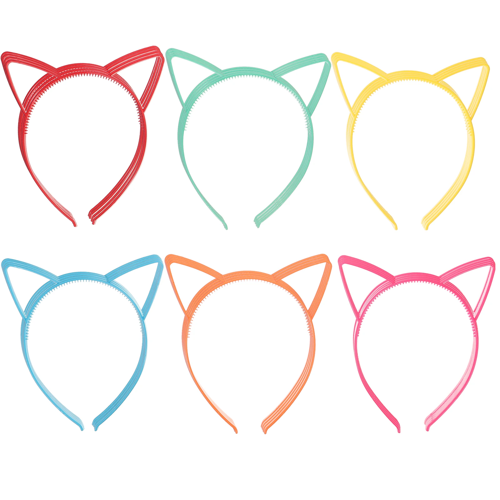 

24 Pcs Children Headbands Cat Ear Hair Hoop Girls Accessories Adjustable Smooth Party Favors Birthday Halloween Christmas Hair