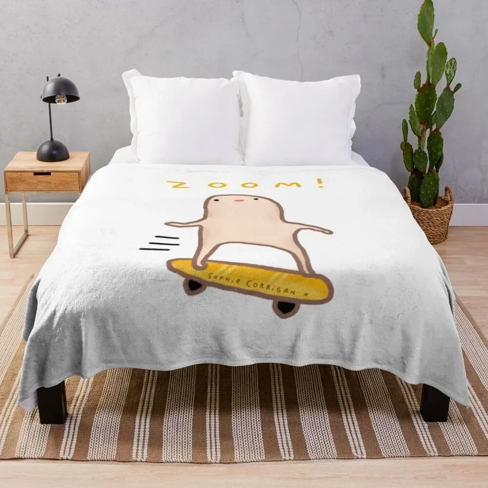 Honest Blob - Zoom! Throw Blanket sofa bed Furry Bed linens Blankets