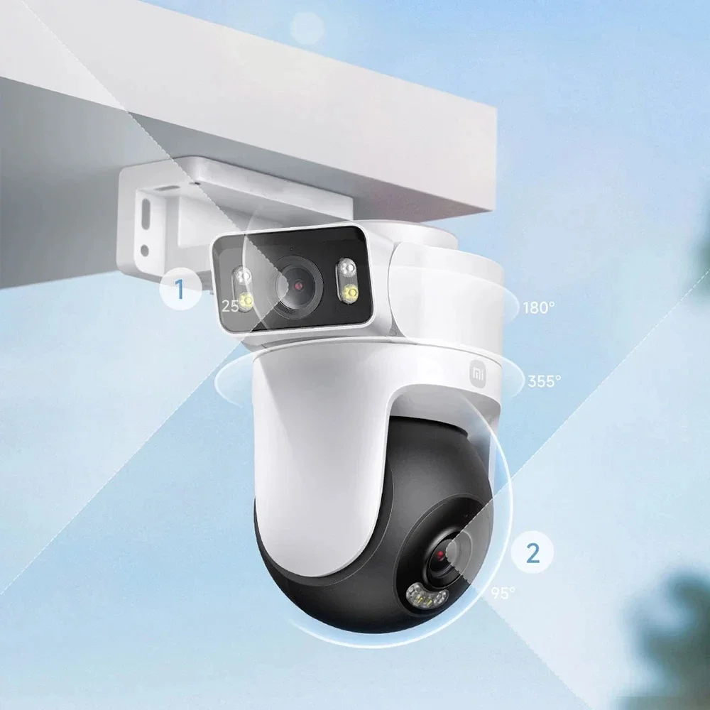 Xiaomi CW500 Dual Security Camera 2.5K Dual-Lens Tracking Color Night Vision AI Detection IP66 Weatherproof 2.4/5GHz WiFi