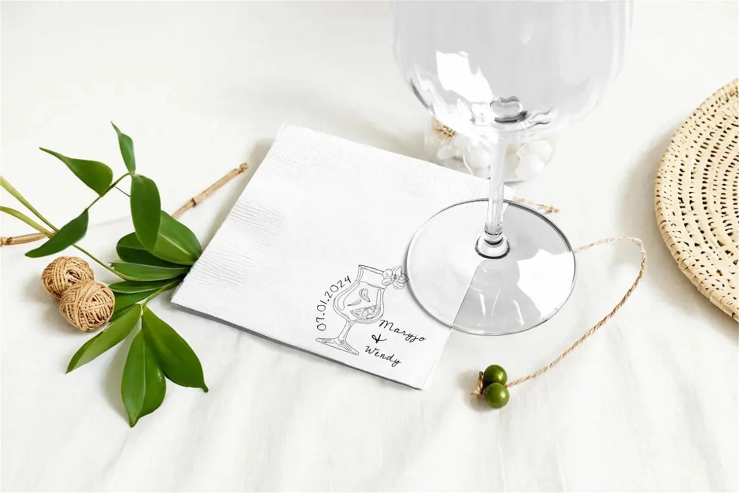 

50 PCS Custom Monogram Cocktail Napkin, Wine Cocktail Napkin, Anniversary , Bachelorette, Birthday, Personalized, Bridal Shower,