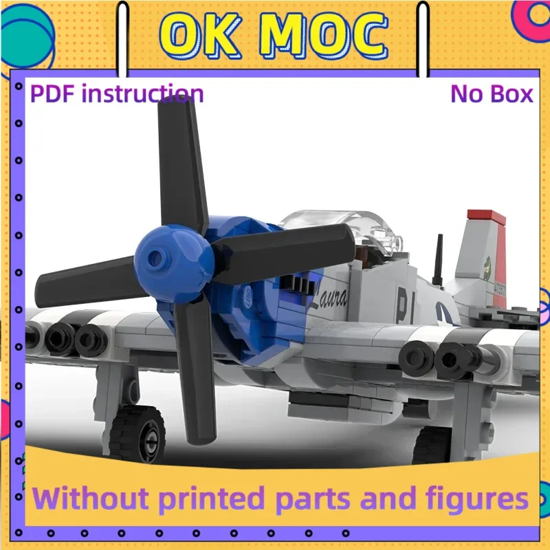 

Moc строительные кирпичи, военная модель P-51D, истребитель, бомбардировщик, технология, модульные блоки, подарки, игрушки для детей, наборы «сделай сам», сборка