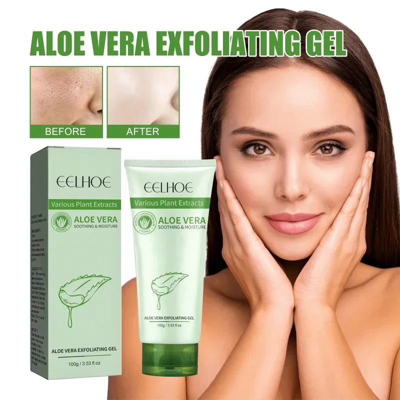 

Aloe vera exfoliating scrub Facial skin deep cleaning pores Peeling Gel Moisturizing Whitening Repair Scrubs Face Care Cream