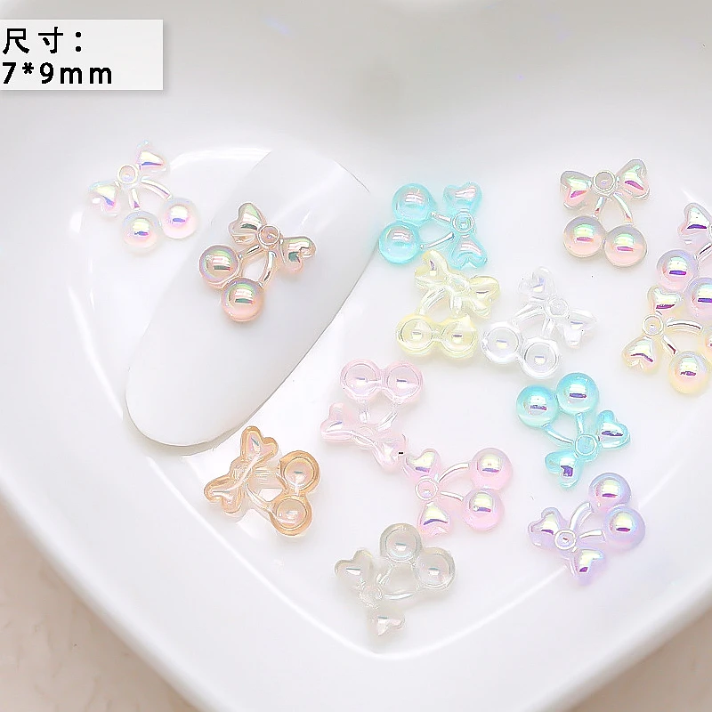 100 STKS Gemengde Kleuren Aurora Acryl Nail Art Charms Kawaii Accessoires Onderdelen Voor Manicure Deco Nagels Decoratie Benodigdheden Materiaal