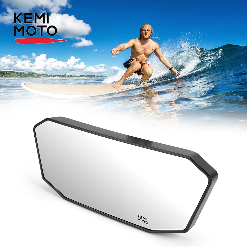 kemimoto Marine Boat Mirror Universal Boat Mirrors Rear View for Ski Boats Pontoon Boat Water Sport Watercraft Surfing Mirrors