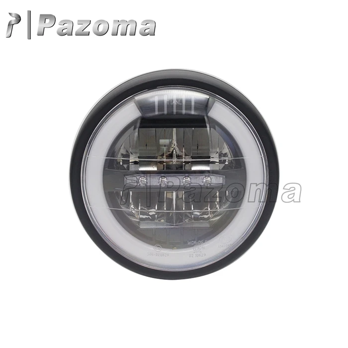 Faro LED para motocicleta Harley, faro redondo, luz de conducción DRL