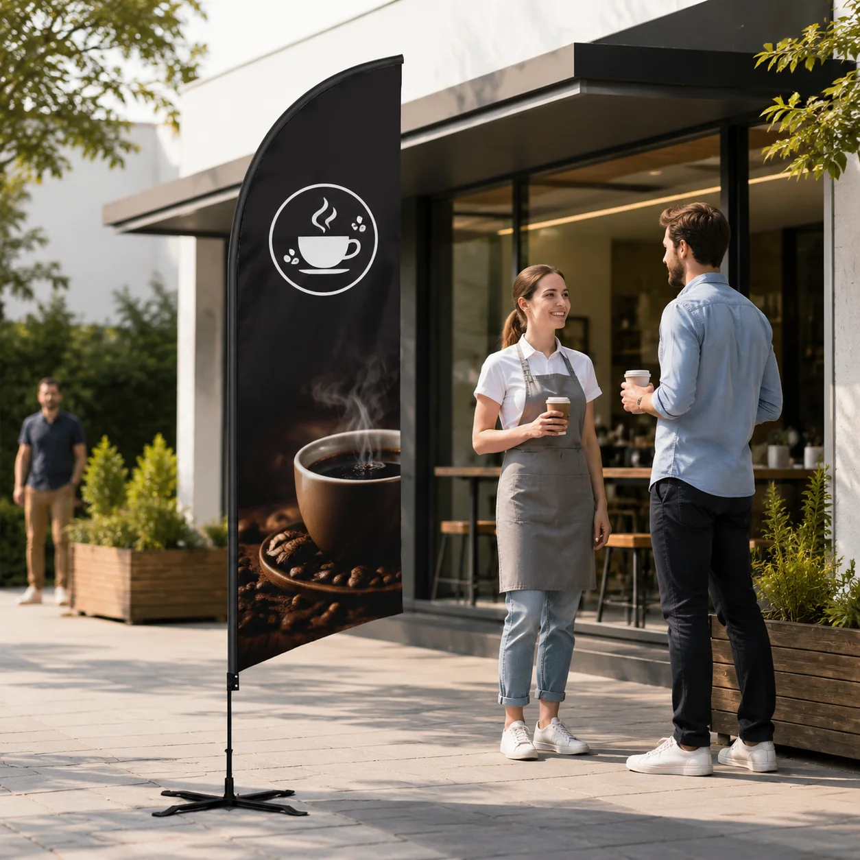 Custom Blade Flag Banner Only Personalized Logo Feather Flag Replacement for Outdoor Advertising Business Display