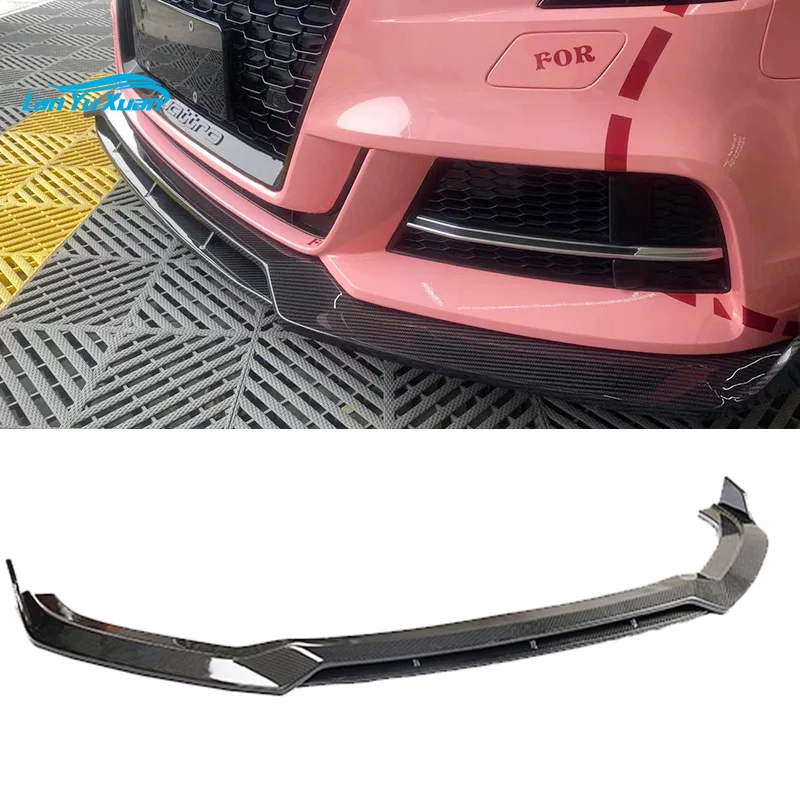 RS3  Dry Carbon Fiber Car Front Bumper Lip  Splitter Car  for Audi RS3 8V Bodyit