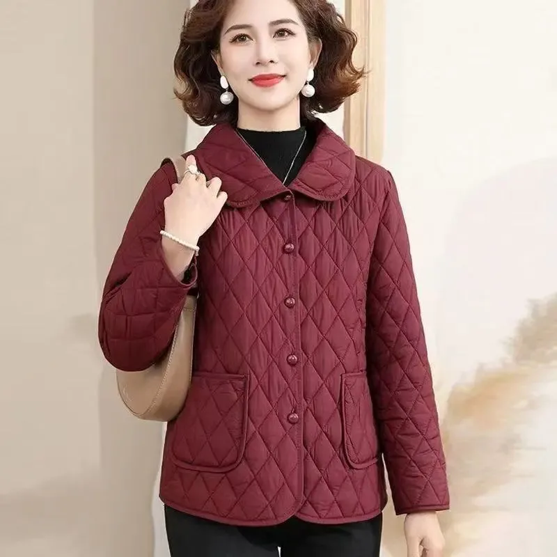 「マルチカラージョーカー」2025年新作 レディース ショートコート 薄手コットンパッド入り 女性用 ルーズ ファッションジャケット 春秋冬 アウター