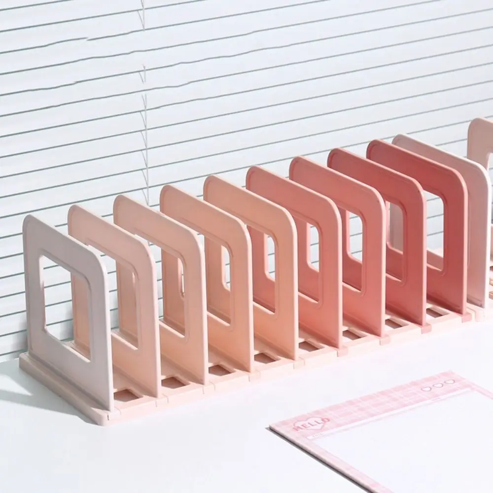 Adjustable Detachable Bookends Dividers Non-slip Vertical Book Holder Space Saving Easy To Install Desktop Book Stand Office