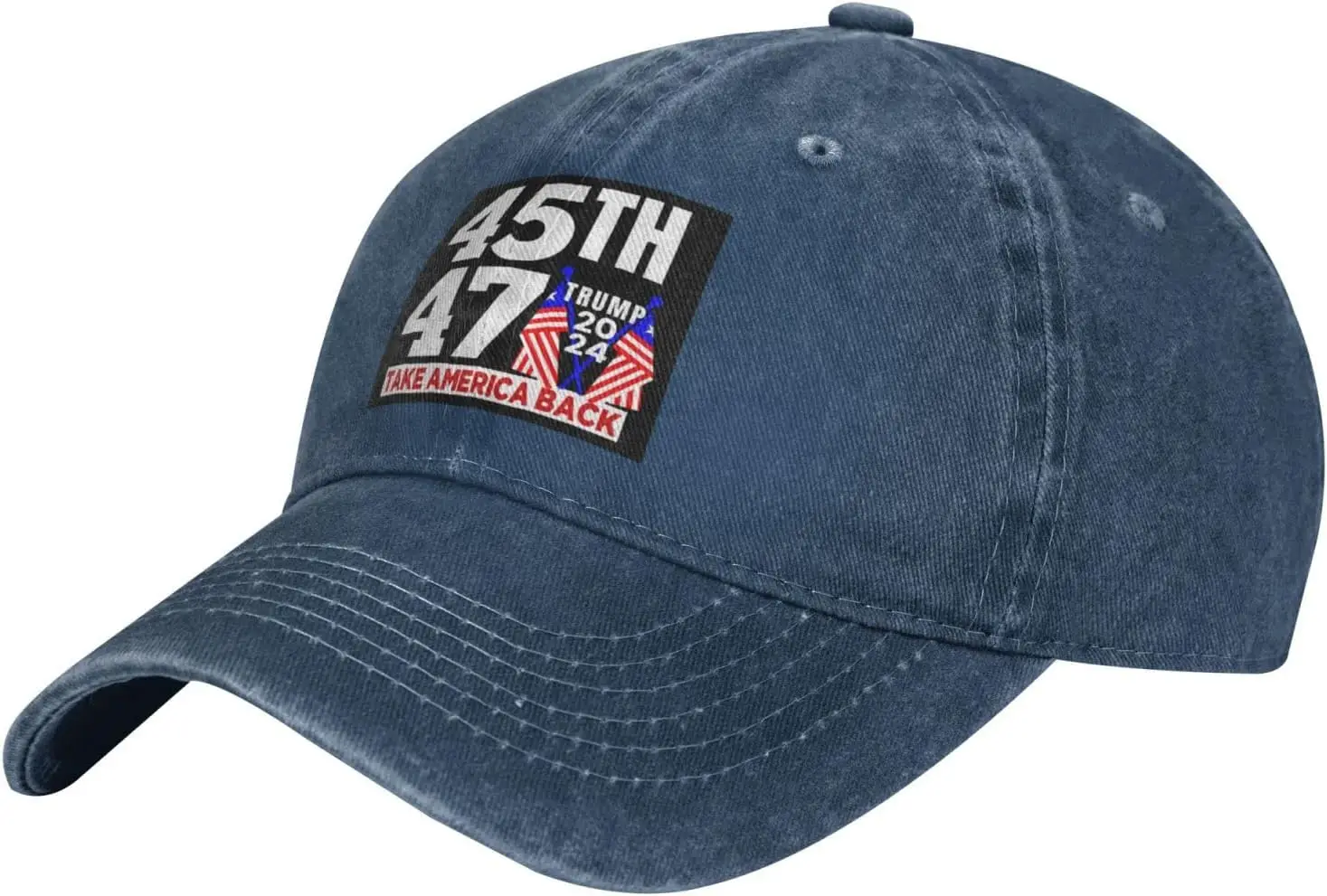 Trump 2024 45th 47th President Support Trucker Hat for Men Women Anti Biden Baseball Cap Save America Dad Hat Black