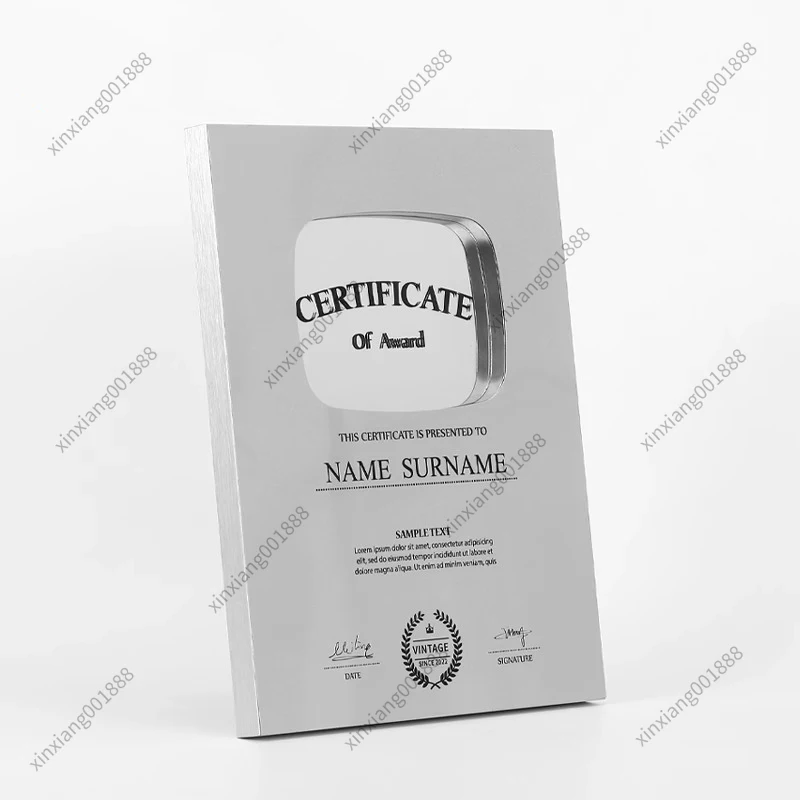 Customized Space Aluminum Authorization Plates, High-end MEDALS, Franchise Authorization Honor Awards and Creative Prizes