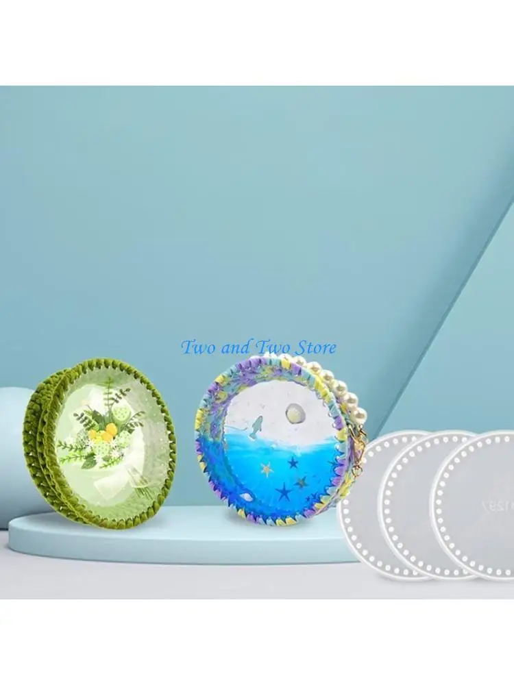 HX6F DIY Shaker Clutch Bag Silicone Mold Purse Epoxy Resin Casting Molds