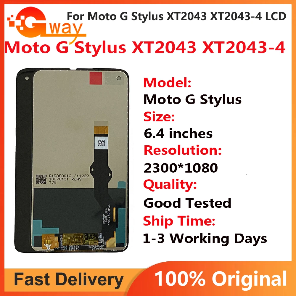 Original For Motorola Moto G Stylus 2020 XT2043 LCD Display Touch Screen Digitizer Assembly For Moto G Stylus XT2043-4 Display