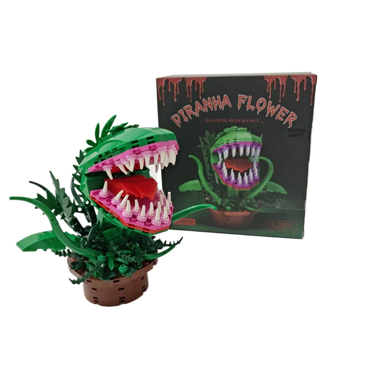 342 個クリエイティブ恐ろしいピラニア植物の花ビルディングブロック MOC 組み立てるレンガのおもちゃギフト子供大人のため