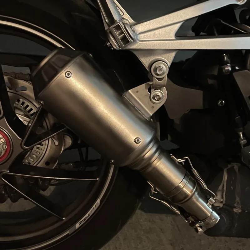 For KOVE 321R 321RR 51MM Interface Modified Mid‑Section Connecting Pipe Built-in  honeycomb baffle Catalytic Noise Eliminator