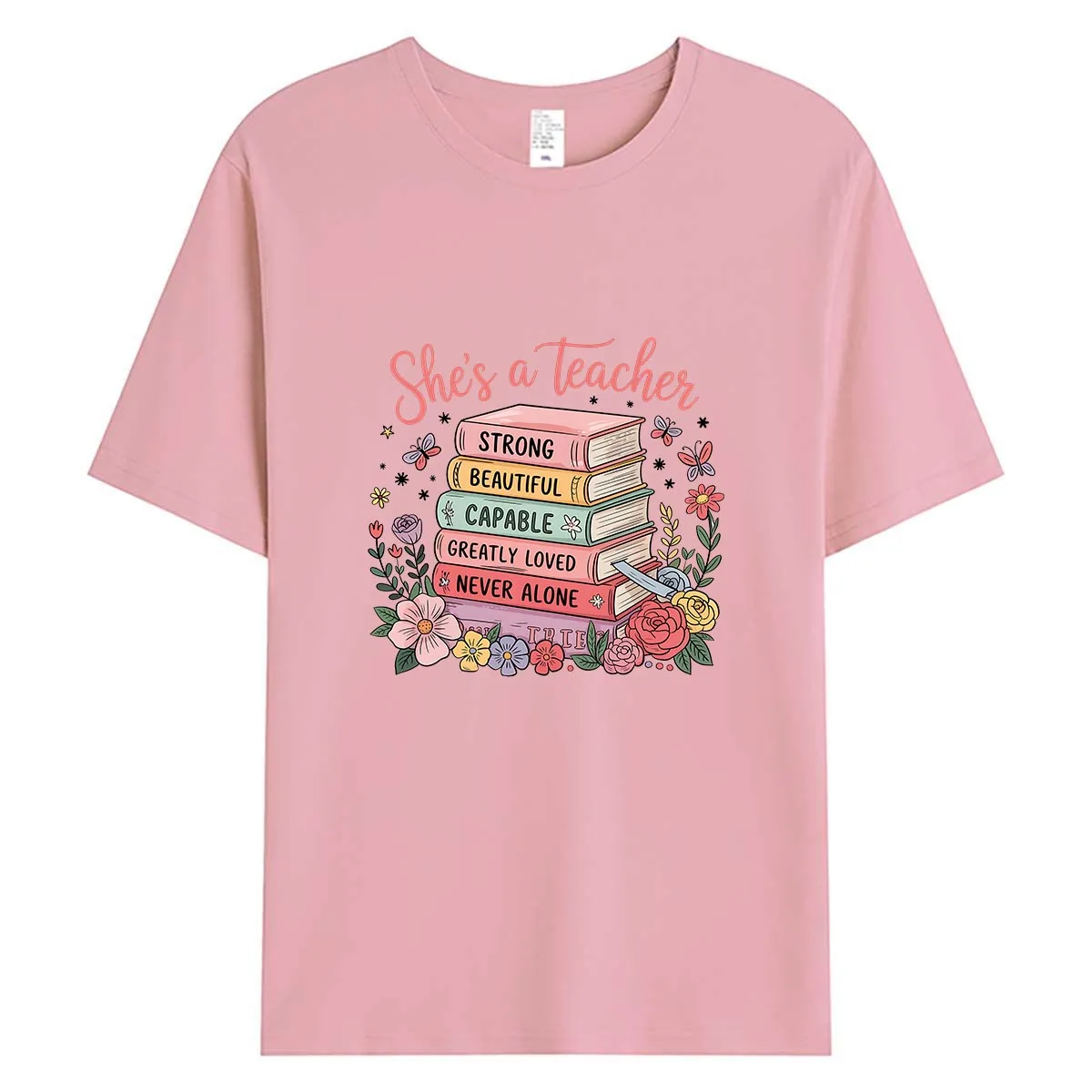 

Women's Tee Crewneck Lady Tops Cotton T-shirt Loose Fit New Graphic Print Fashion Soft & Breathable Summer Short Sleeve Tshirt