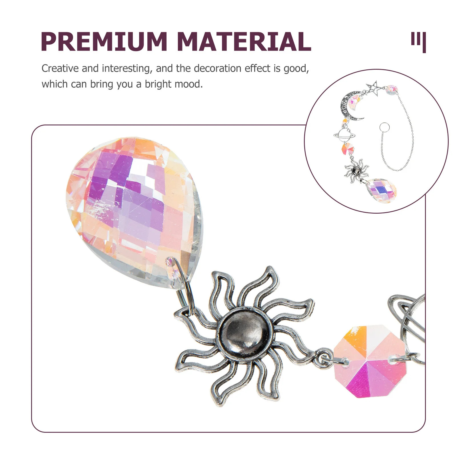 

Delicate Crystal Hanging Decor Garden Tree Balcony Decoration Sun Catcher Pendant for Home Window Party Wedding Chic Adornment