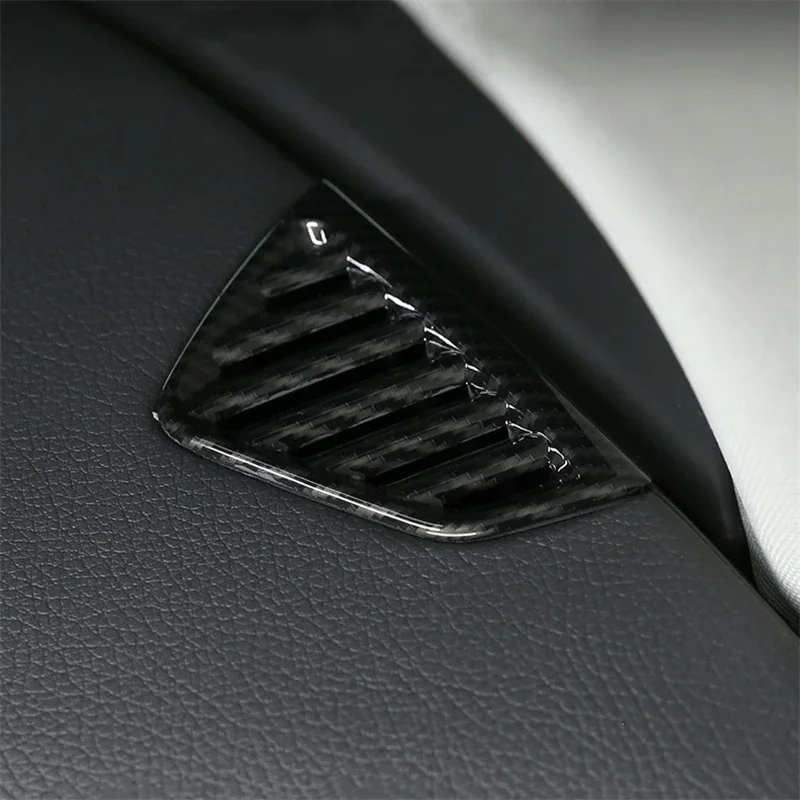 Carbon Fiber Color Gear Shift Panel Cover Trim For Mercedes Benz GLE W167 GLS 2020 Car Styling Air Vents Decoration Accessories