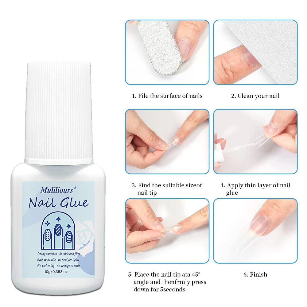 أداة مانيكير حجر الراين الغراء مسمار الغراء لنصائح كاذبة بريق الاكريليك مسمار الفن غطاء زجاجة لاصق مع فرشاة الغراء قوي للغاية