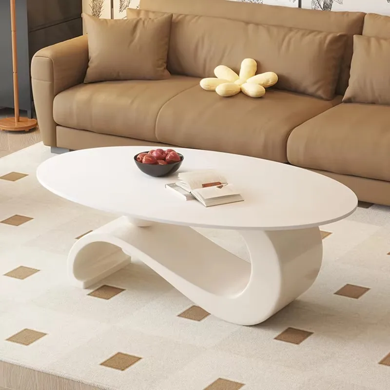 

Round Comfy Coffee Table Premium Minimalist Large Beautiful Side Table Elegant Aesthetic Mesa Auxiliar Salon Home Furniture