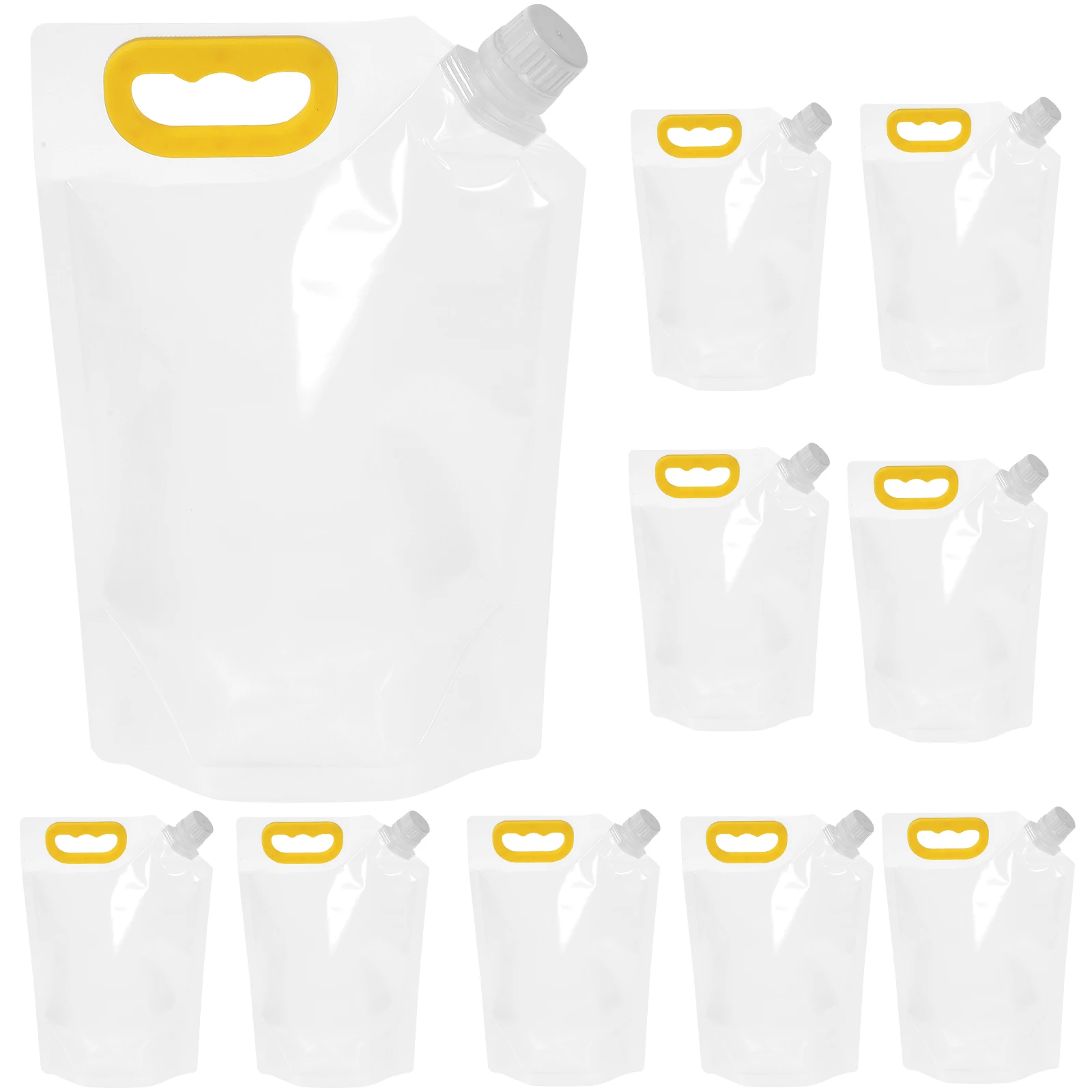 

10pcs Bag Reusable Food Transparent Food Storage Pouches Storage Container Packaging Bags Boxes Jars Grocery