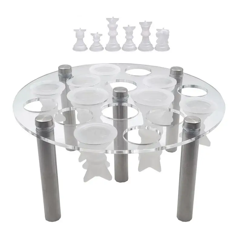 Chess Piece Mold Holder Acrylic Chess Piece Holder 5 Leg Supports Stand For Epoxy Resin Molds Chess Accessories For Casting