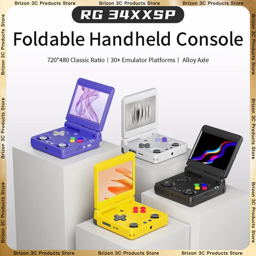 ANBERNIC RG34XX SP Linux reproductor de juegos portátil cubierta abatible inalámbrica HD PSP juego Arcade consola de juegos de 64 bits H700 Quad-Core Lpddr4