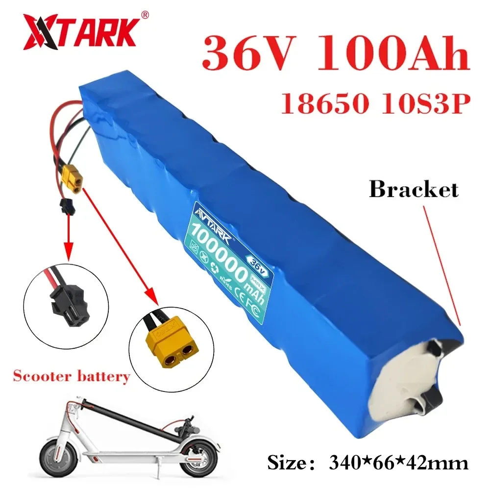 Imagem -02 - Bateria de Lítio para Scooter Elétrico 100ah Ultra Long Endurance 10s3p 36 v 100000mah Xiaomi Mijia M365 Novo