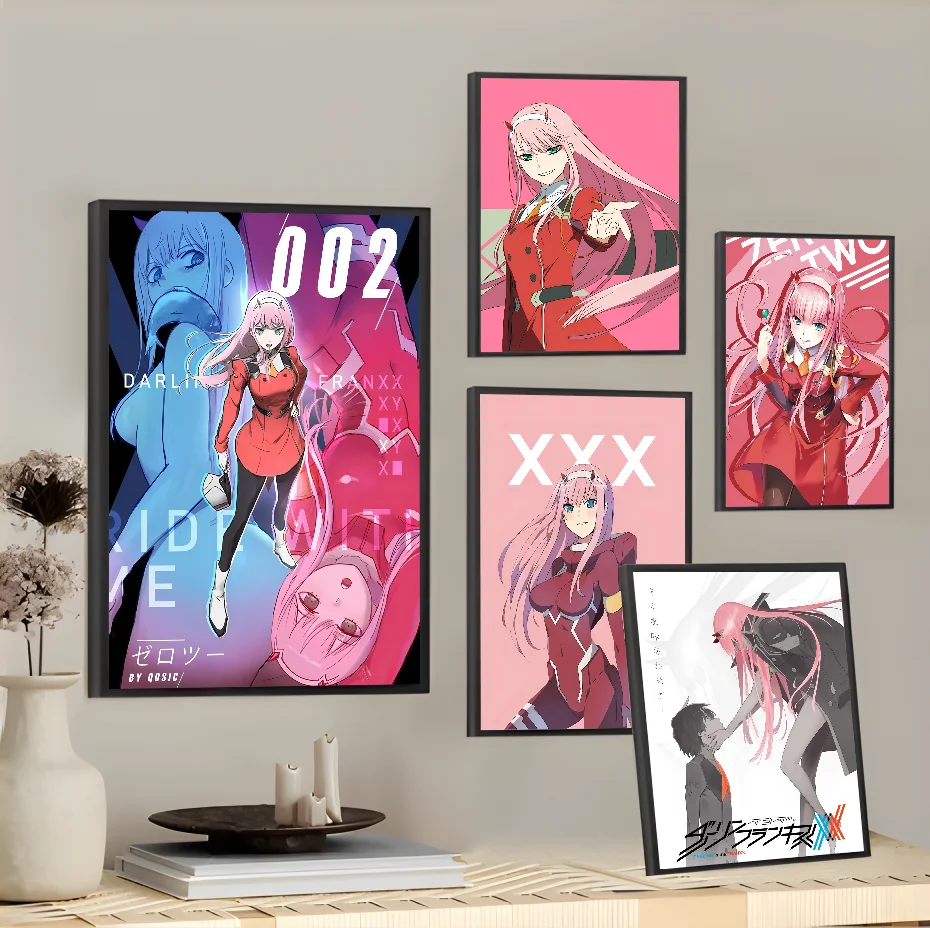 

Sexy Girl Anime Zero Two 002 Poster Wall Art Painting Study Nordic Home Decor Gift