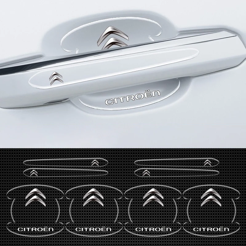 

8pcs Transparent Car Door Handle Protector Film Anti Scratch Sticker For Citroen C5X C6 DS C3-XR C4L C4 C1 C5 C6 VTS C-ELYSEE